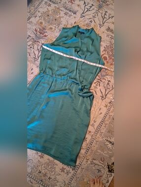 Anne Klein Sleeveless Teal Satin Dress NWOT